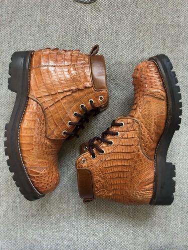 Weston mens tan alligator - alligator, /